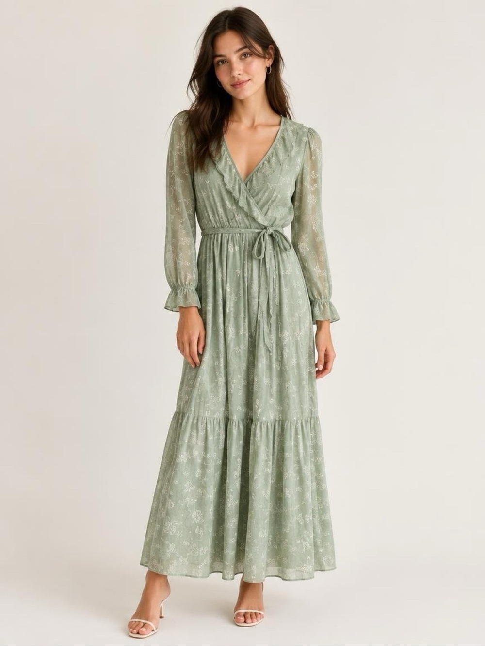 DOEN Ischia Dress Floral Cotton Maxi Dress Medium